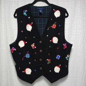 Karen Scott  Vintage Festive Holiday Vest. Size Ladies L